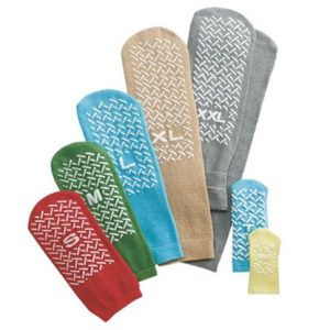 Medline Slipper Socks. Image of various sizes and colors of Medline Slipper Socks.