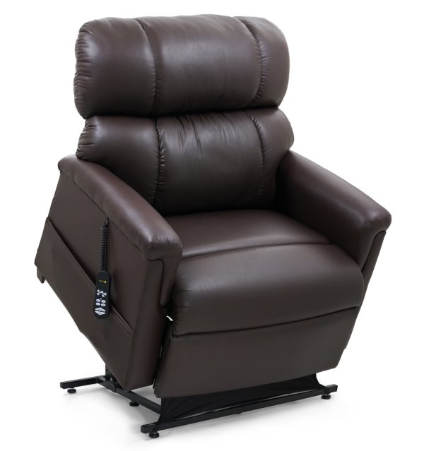 PREMIUM Bariatric Lift Chair Rental. Photo of the lift chair in an 'up' position.