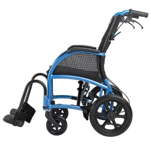 PREMIUM Transport Chair Rental. Side view of the transport chair.